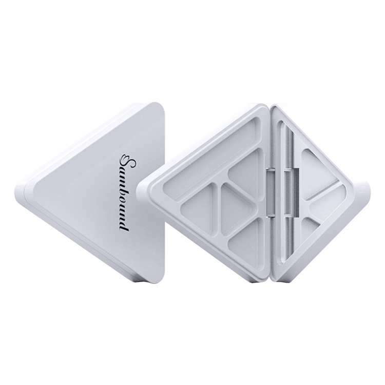 三角形磁吸眼影盤(pán)白色塑膠包裝定制