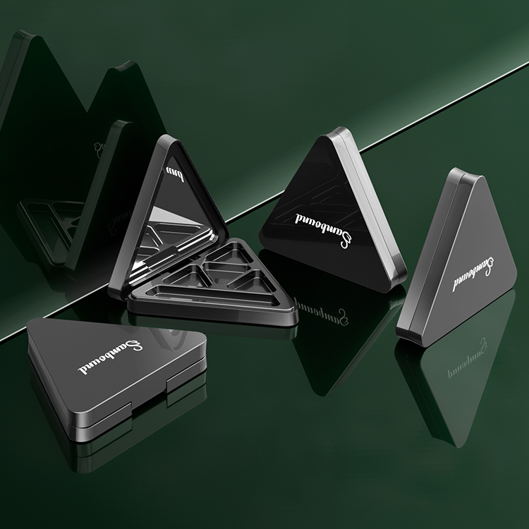 空磁吸三角形眼影盤(pán)彩妝包材定制加工廠家