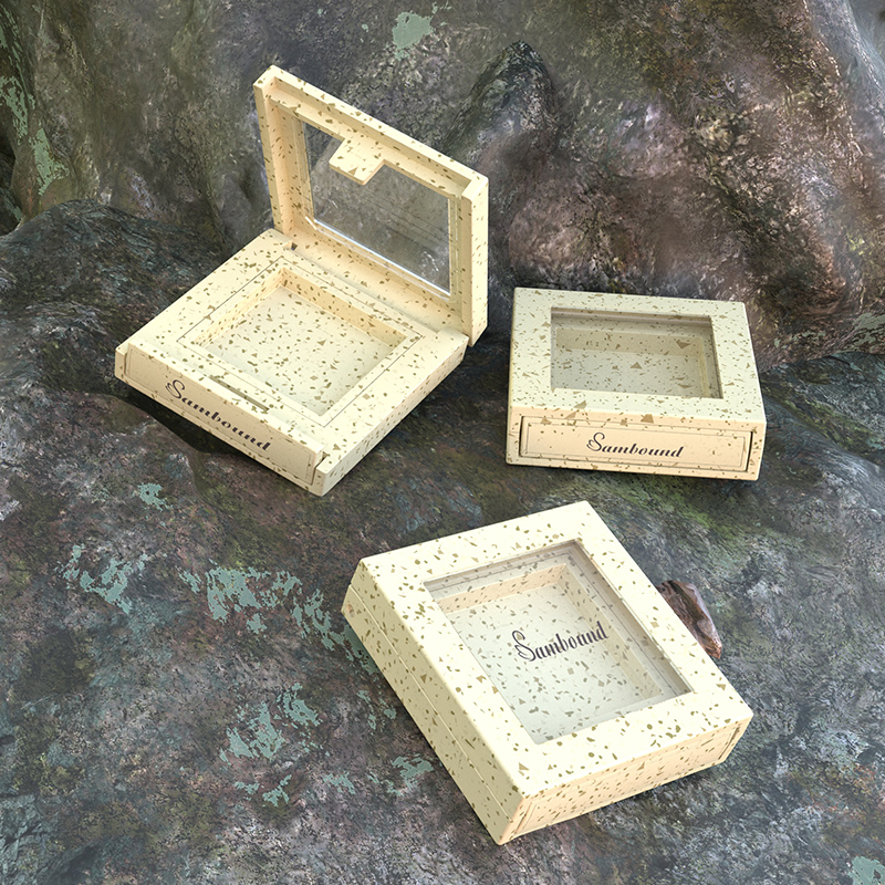 小麥秸稈材質(zhì)粉盒環(huán)保可降解支持印刷logo