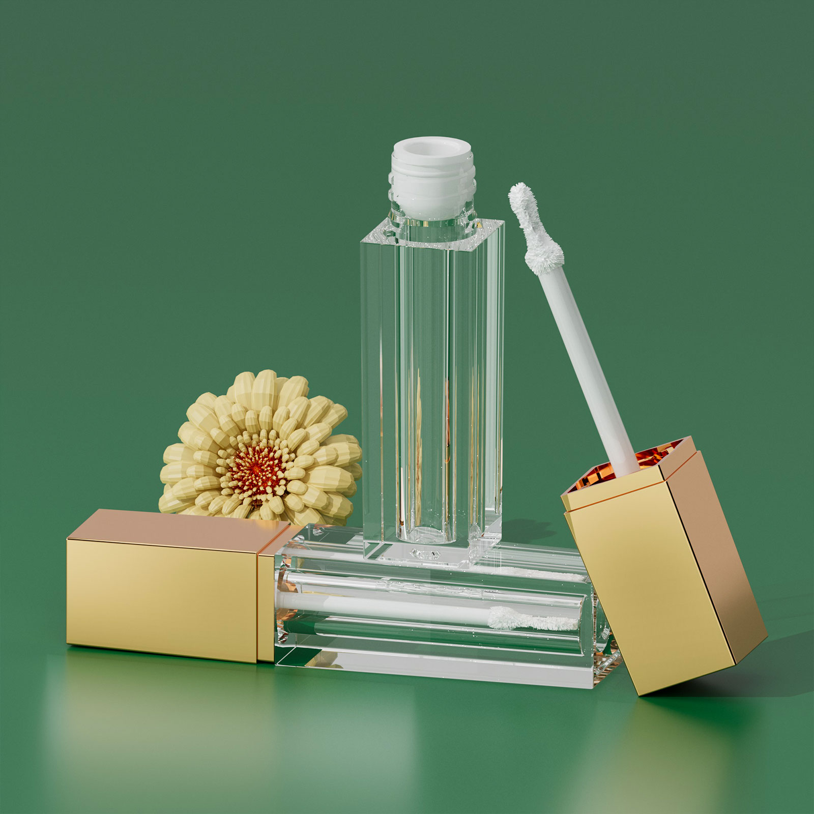 方形PET環(huán)保材質(zhì)唇釉管